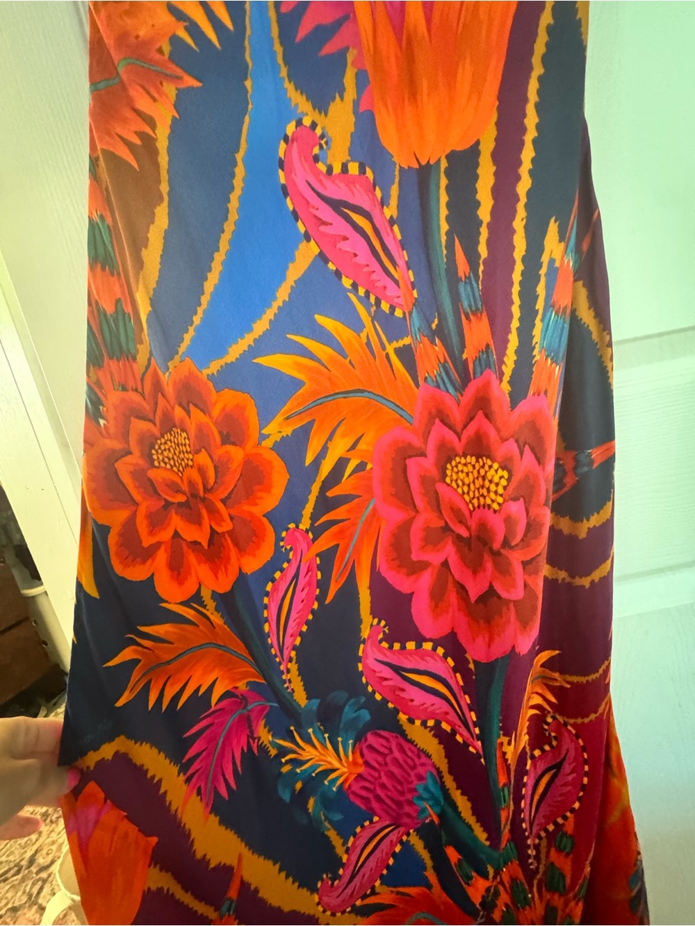 FARM Rio Vintage Wave Multicolor Lenzing™ Ecovero™ Viscose Maxi Dress - Picture 10 of 11